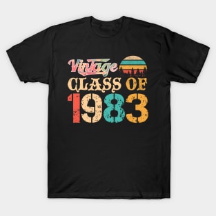 Vintage Class Of 1983 Classic Retro Birthday Gift Men Women T-Shirt